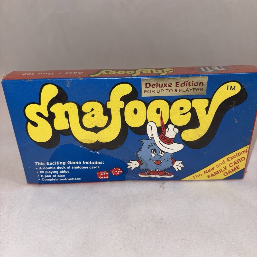 Snafooey Card & Dice Game Deluxe Edition - Snafoo Games 1982 Vintage SEALED NEW